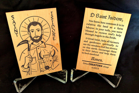 Isidore the Farmer Prayer Card