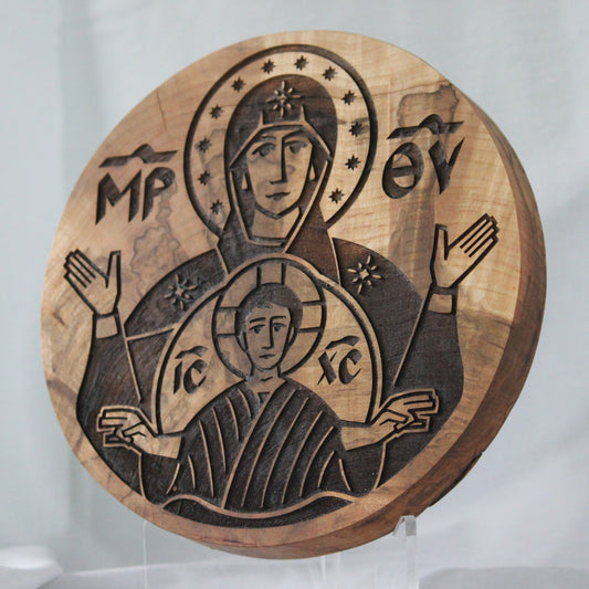 Mary, Theotokos - 6" Round